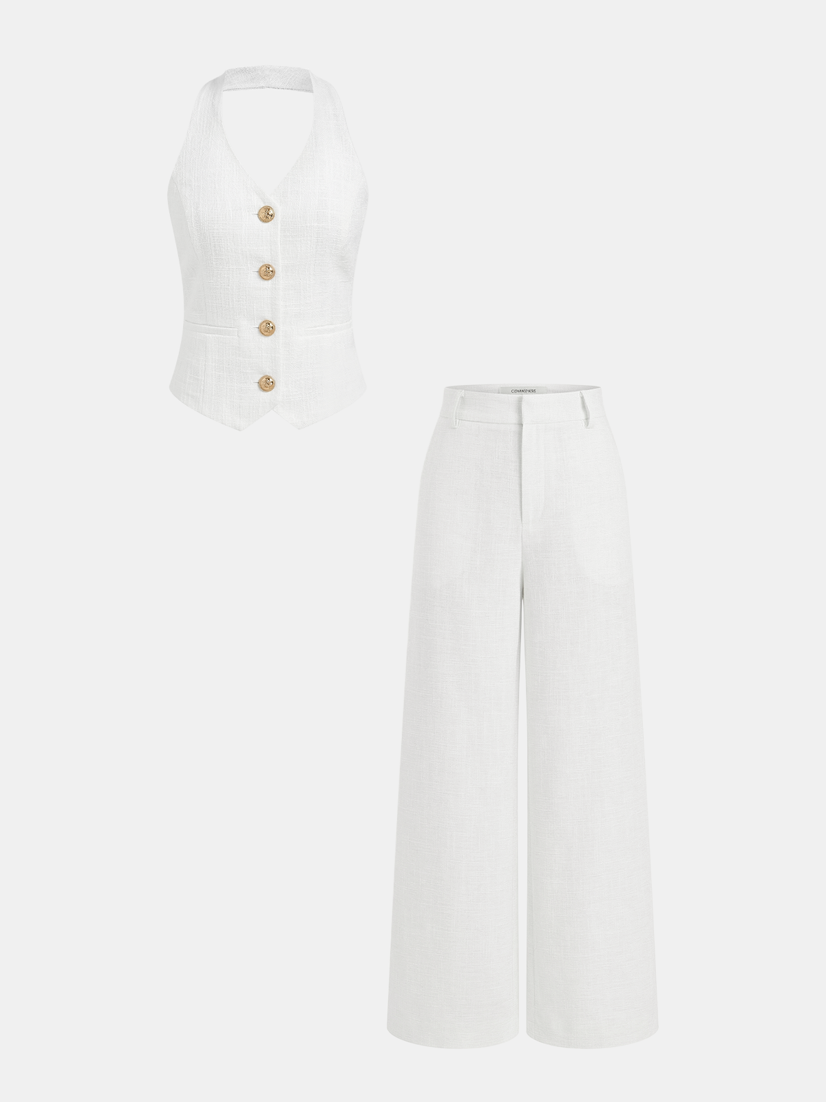 Halter Vest & Wide Leg Pants Set for Women Casual Summer