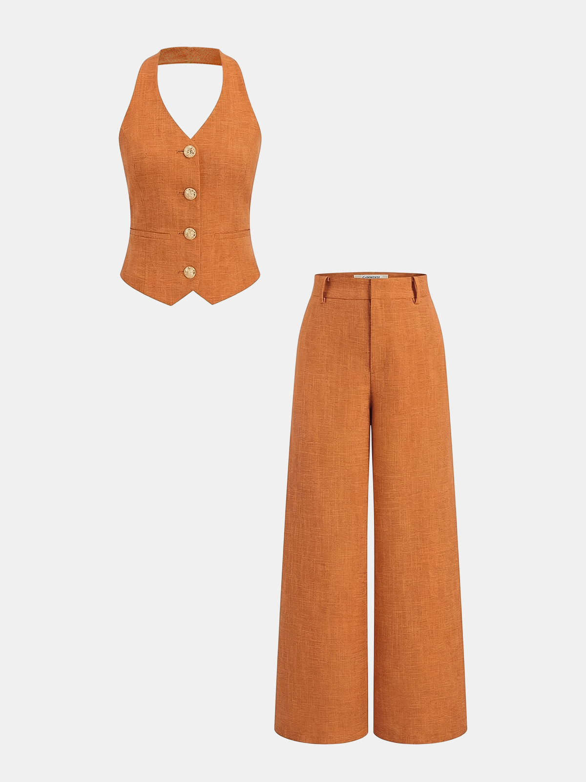 Halter Vest & Wide Leg Pants Set for Women Casual Summer