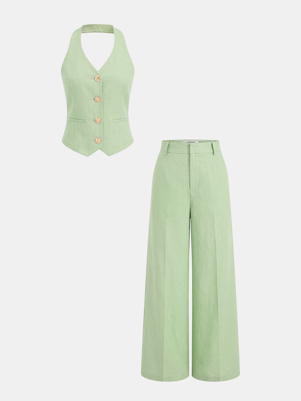 Halter Vest & Wide Leg Pants Set for Women Casual Summer