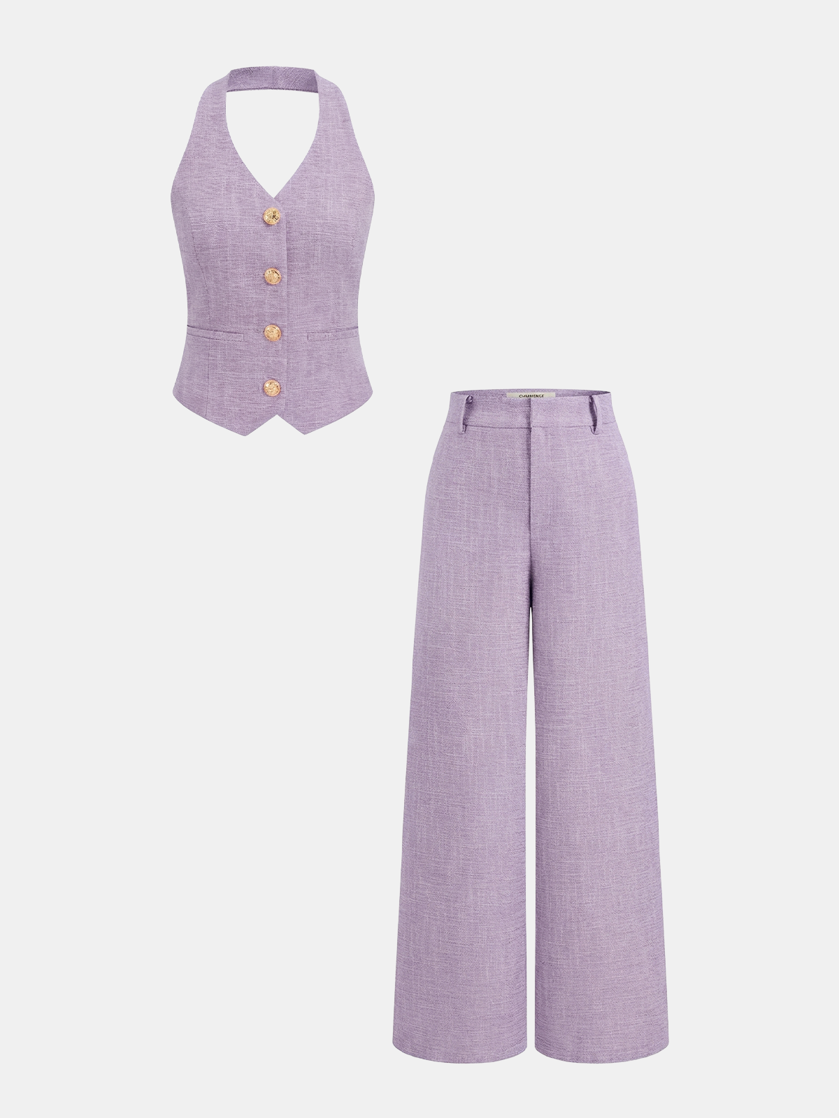 Halter Vest & Wide Leg Pants Set for Women Casual Summer