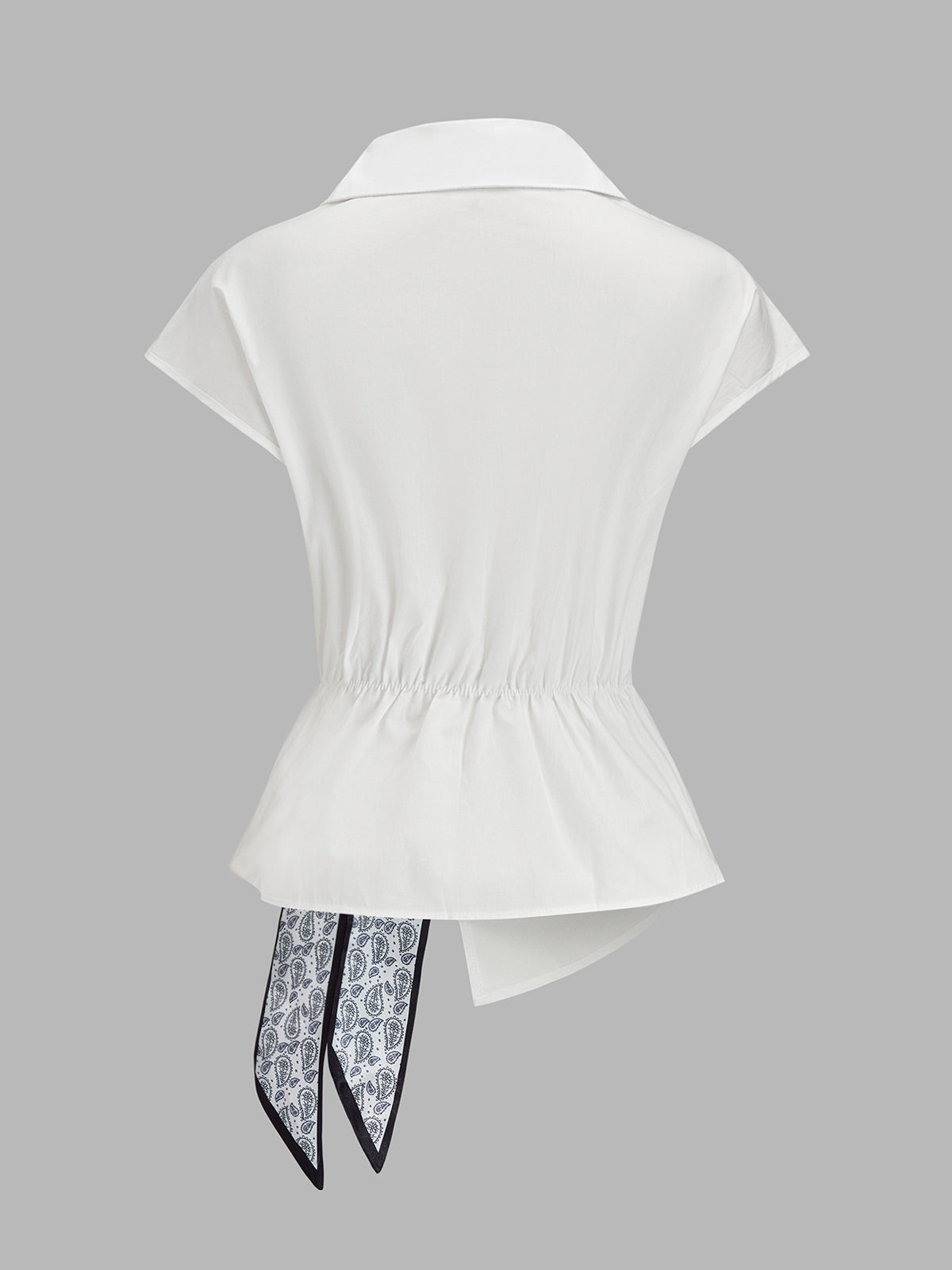 Paisley Tie-Waist Wrap Blouse Floral Print Lightweight Comfort