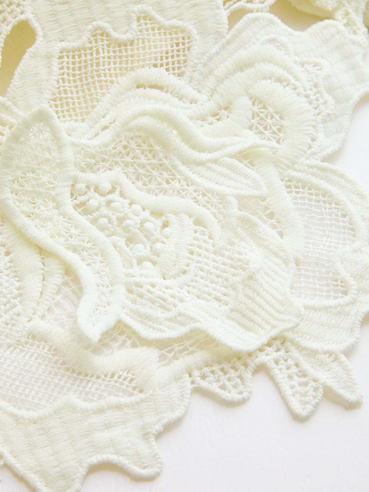 Guipure Lace Sleeveless A-Line Bridal Wedding Dress