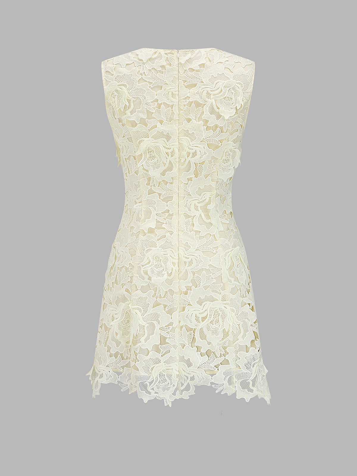 Guipure Lace Sleeveless A-Line Bridal Wedding Dress