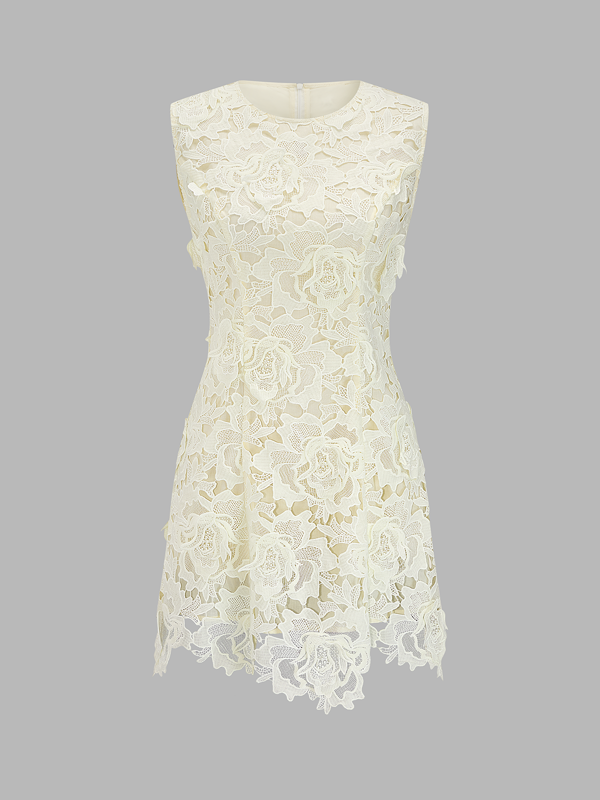 Guipure Lace Sleeveless A-Line Bridal Wedding Dress