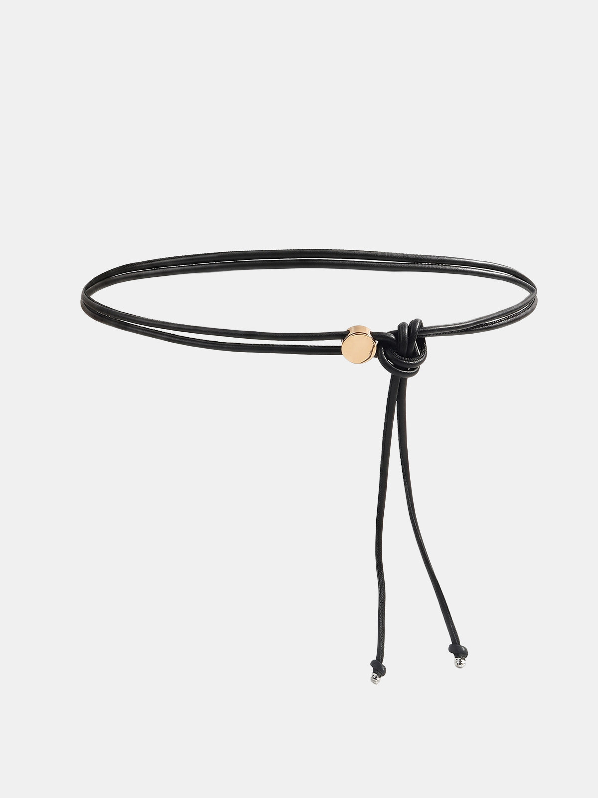 Adjustable Knotted Thin Waist Belt for Women's Fashion Styling
