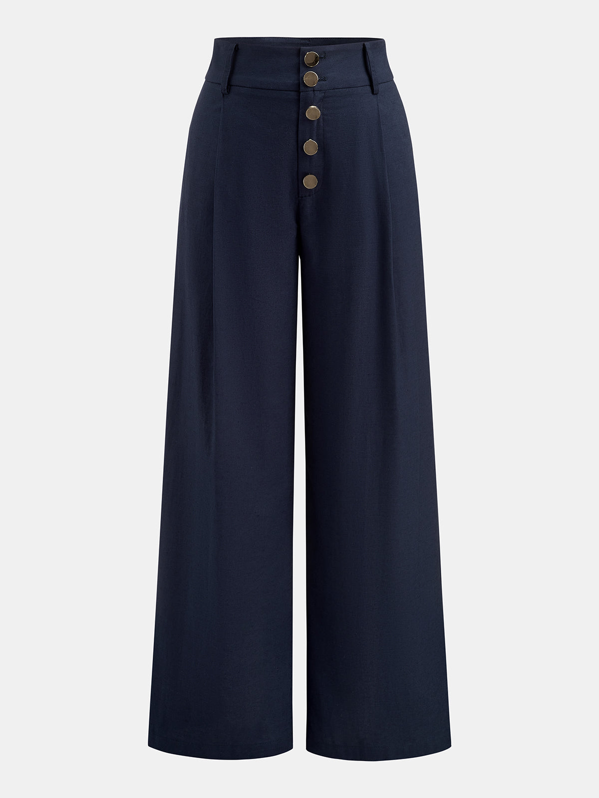Ring Detail Peplum Cotton Linen Top & Pants Set | Women's Casual Summer Outfit