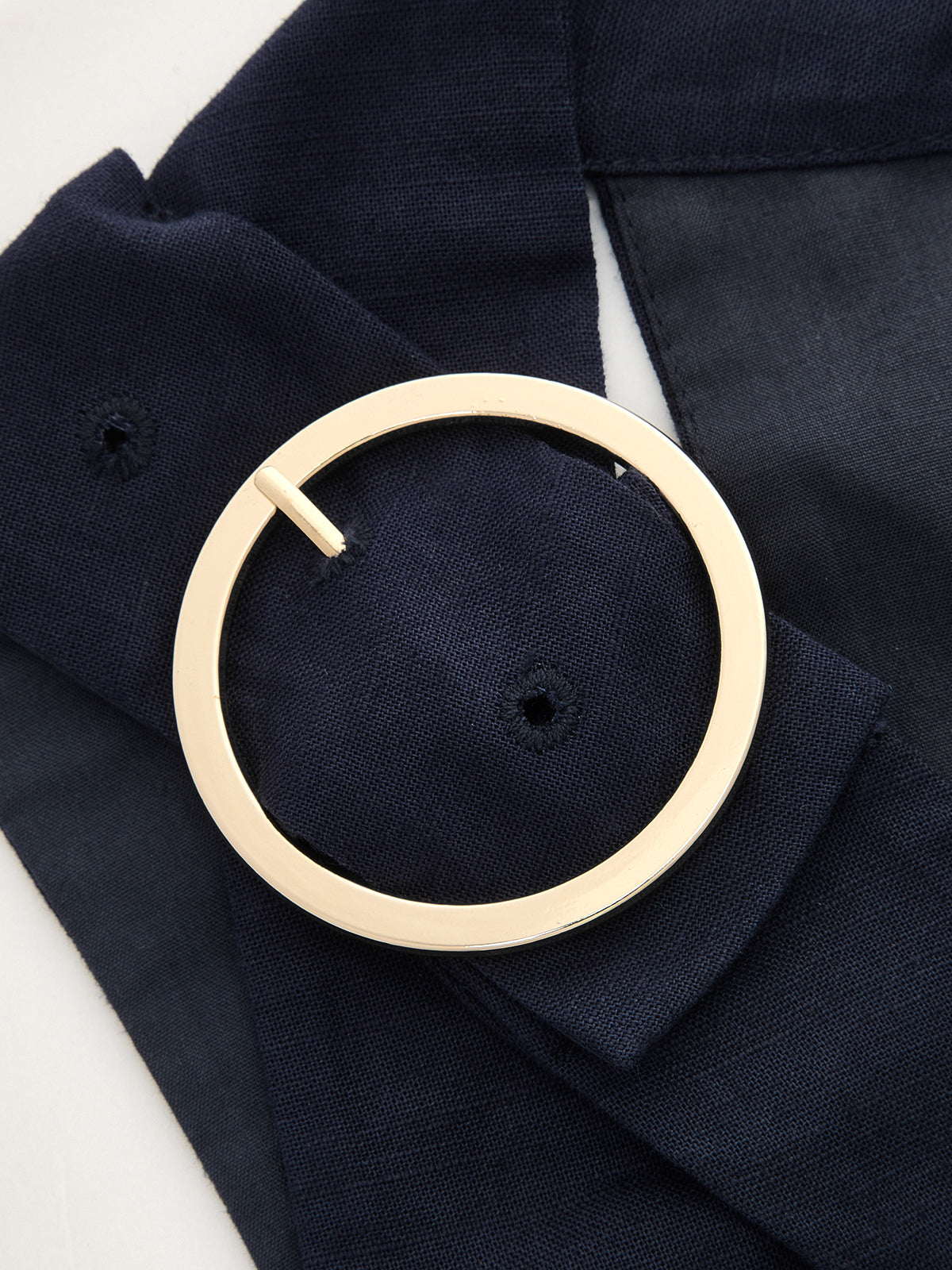 Ring Detail Peplum Cotton Linen Top & Pants Set | Women's Casual Summer Outfit
