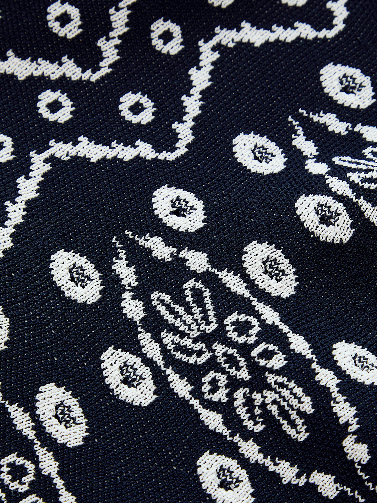 Scallop Trim Ethnic Pattern Knit Mini Dress - Boho Style Comfort Fit