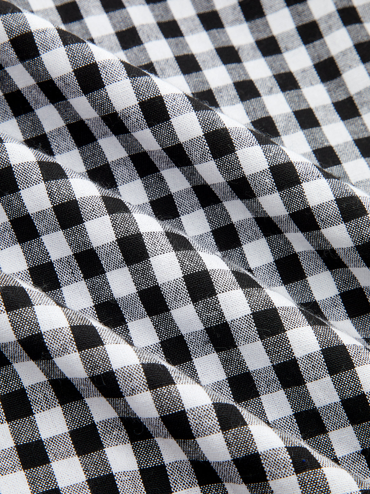 Gingham Collared Halter Belted Midi Dress with Pockets and Button Details