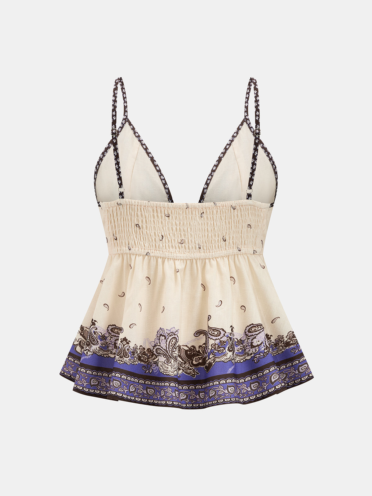 Paisley Print Cami Top & Wide Leg Pants Set for Women