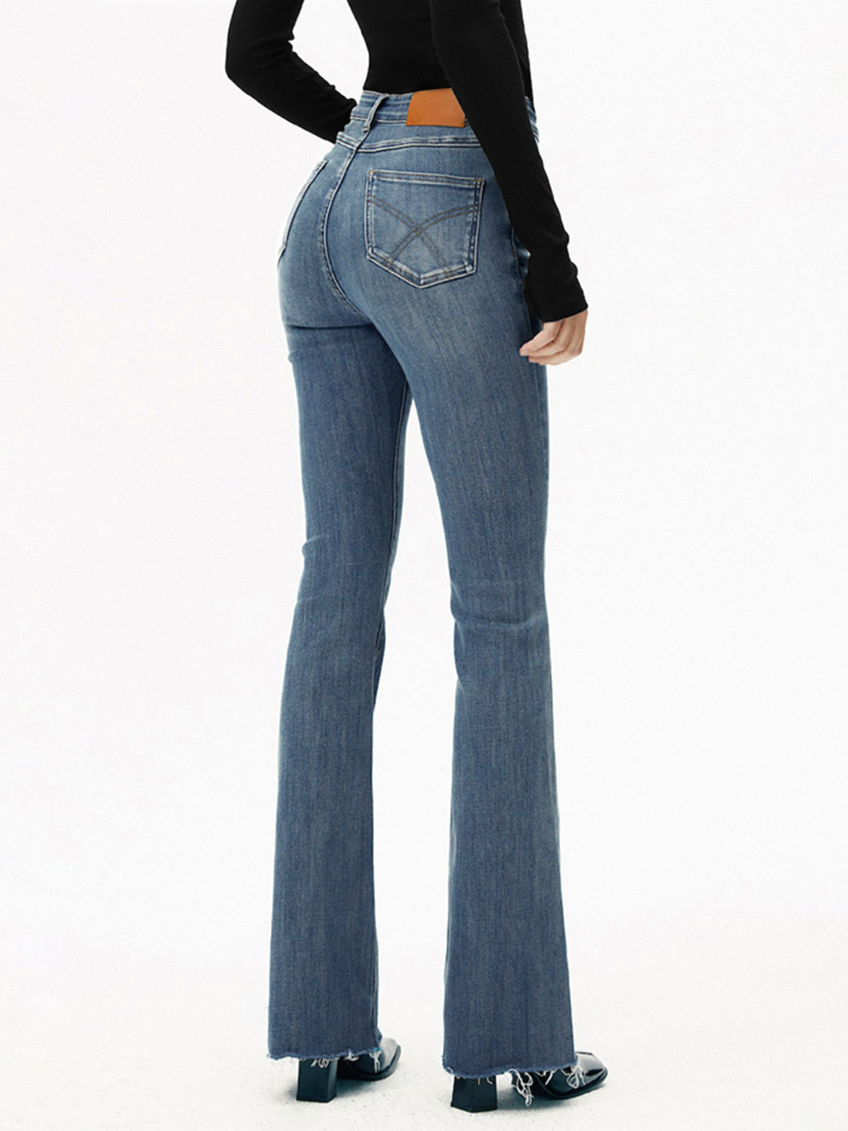 High-Waist Curvy-Hip Bootcut Jeans for Women Comfort Fit