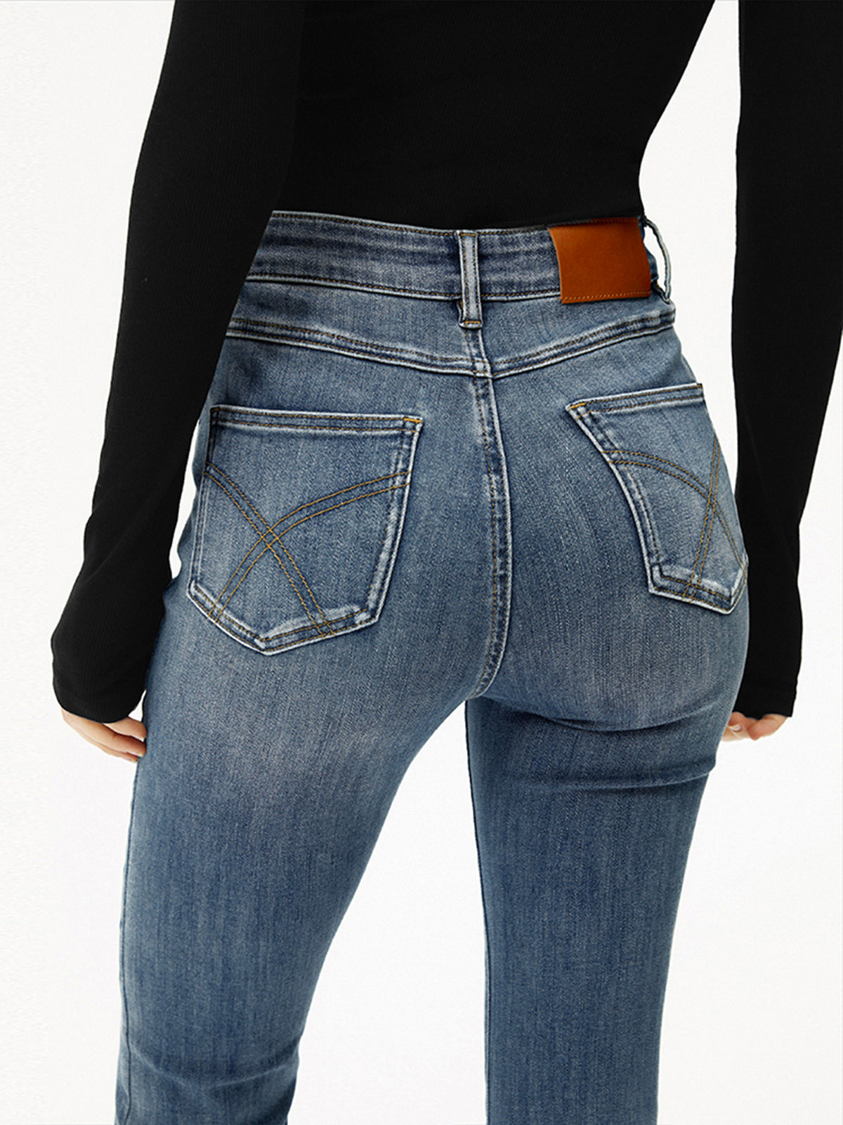 High-Waist Curvy-Hip Bootcut Jeans for Women Comfort Fit