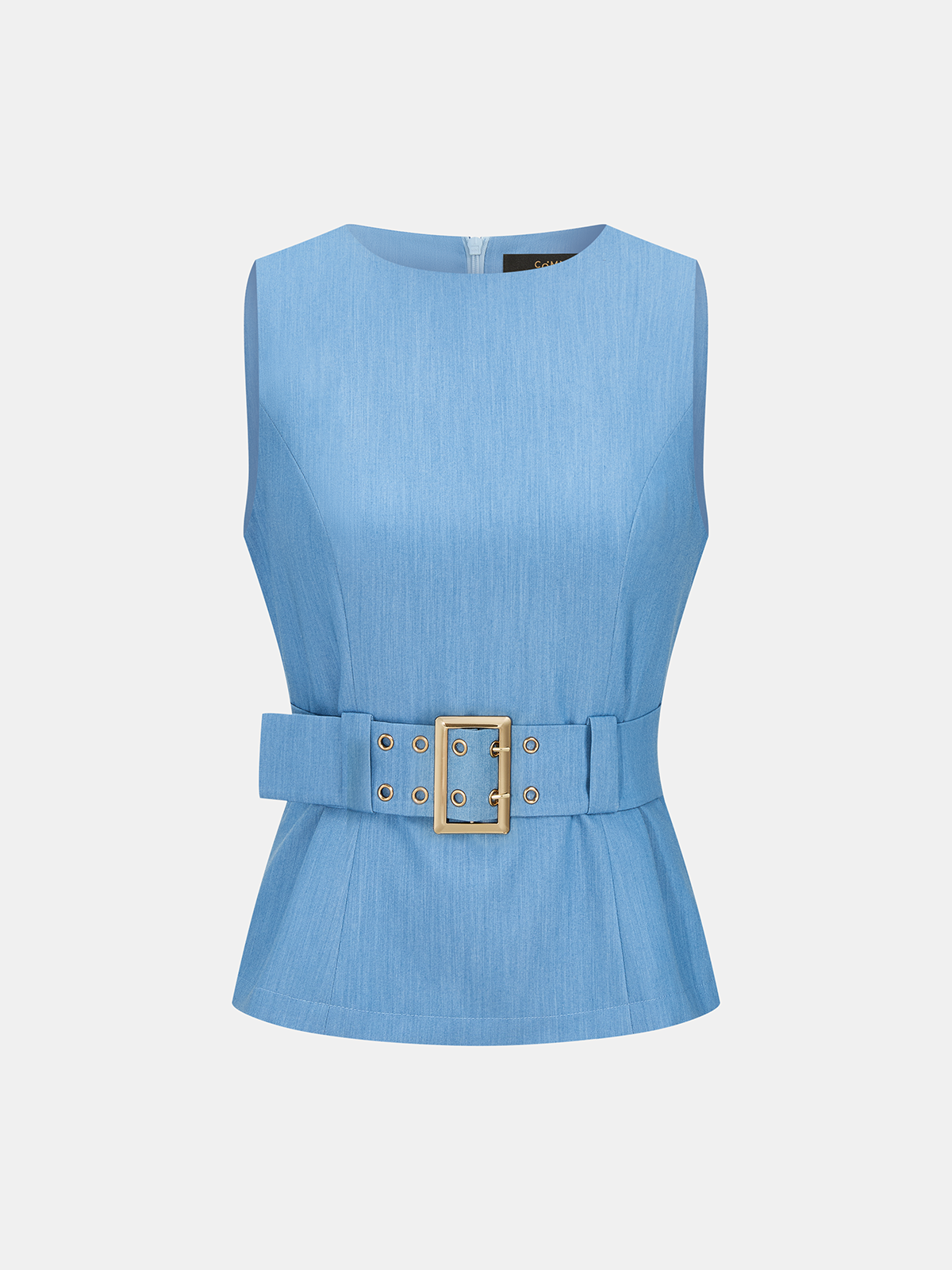 Belted Sleeveless Top & Wide Leg Pants Set for Women Comfort Fit