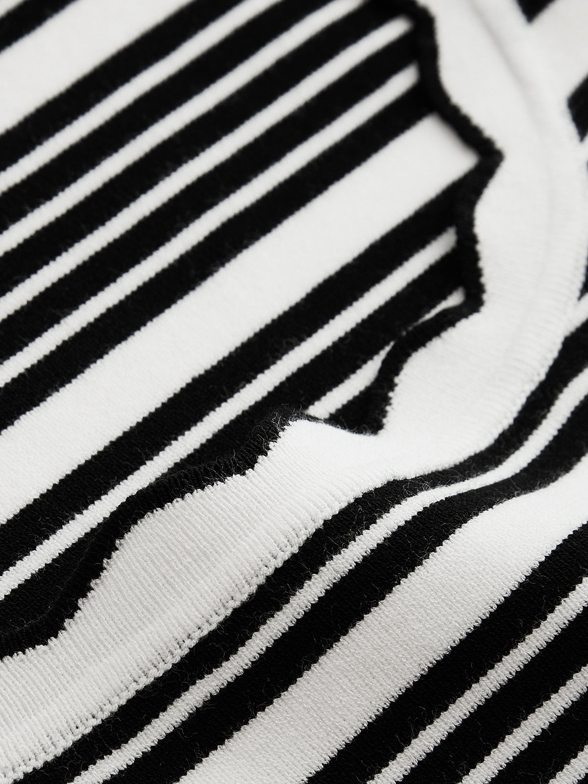 Wavy Trim Striped Ribbed Knit Tank Top for Women Casual Summer