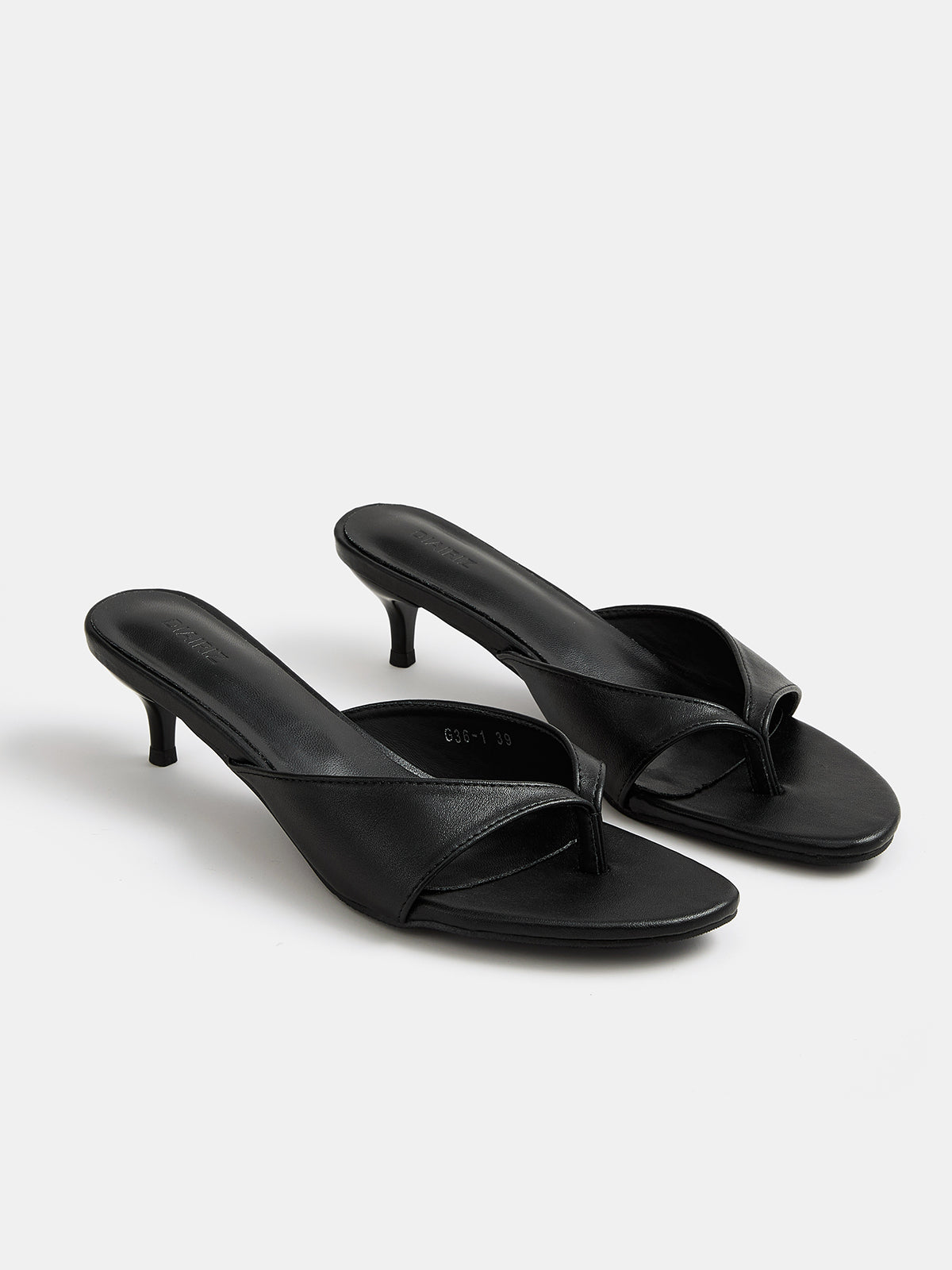Slip On Thong Kitten Heel Mules Comfortable Elegant Women's Fashion Shoes