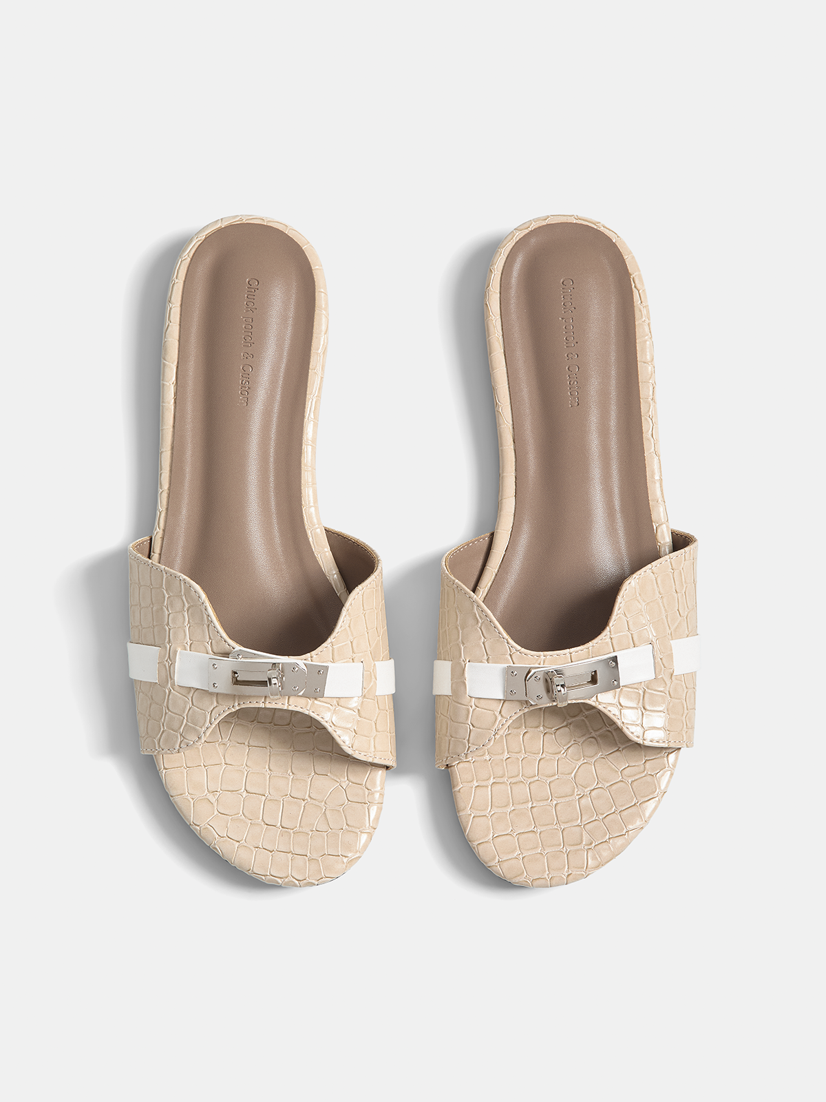 Crocodile Pattern Buckle Slide Sandals for Women Comfortable Summer Outdoor Footwear