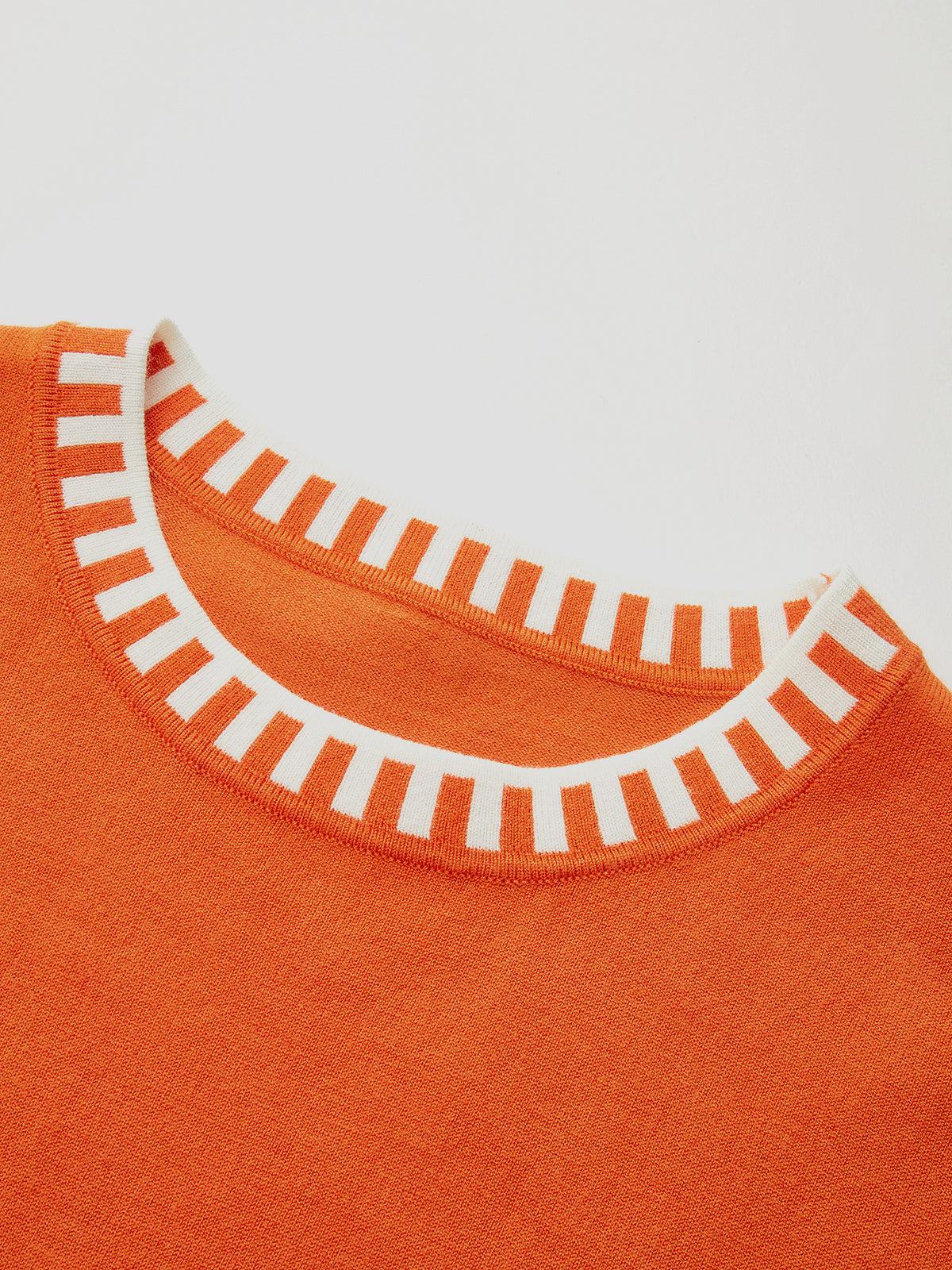 Contrast Trim Cap Sleeve Knit Top Casual Women's Everyday Wear