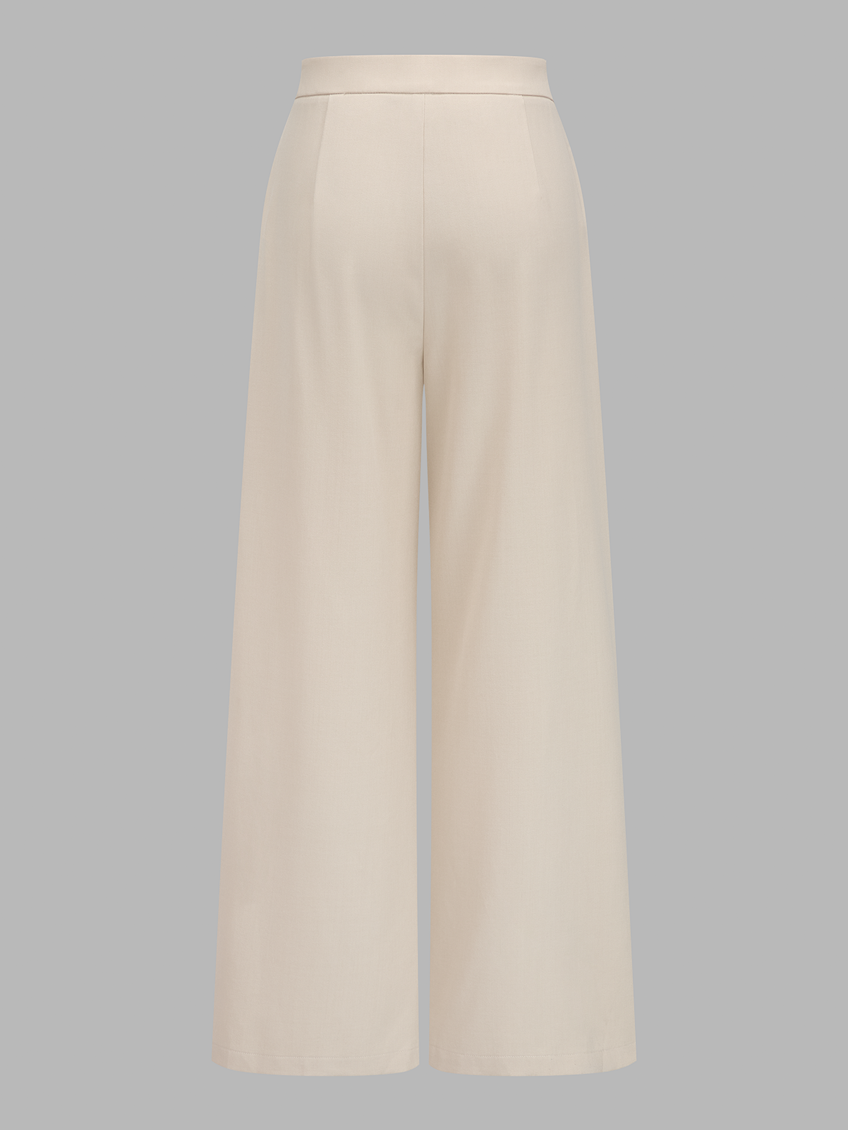 V-neck button-front cropped fitted vest and wide-leg trousers set, stylish women's business casual attire