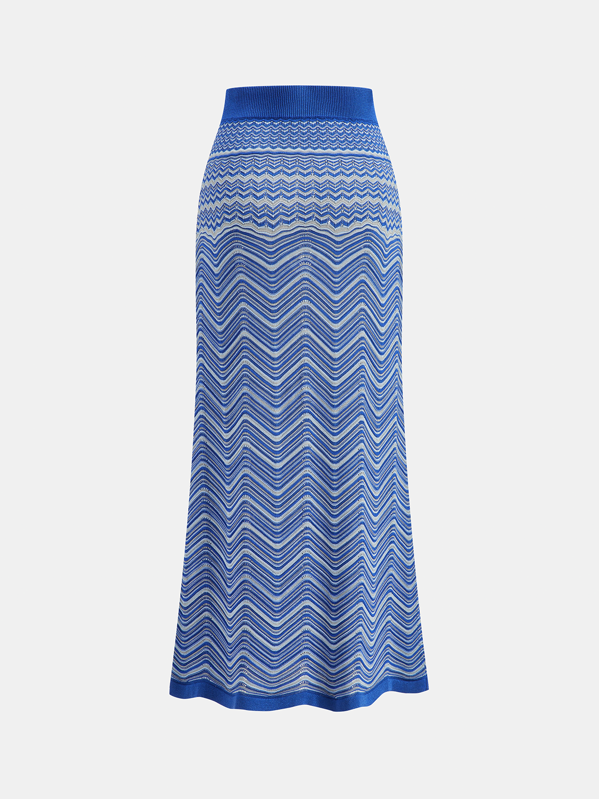 Chevron Knit Sleeveless Top & Maxi Skirt Set for Women Summer Fashion