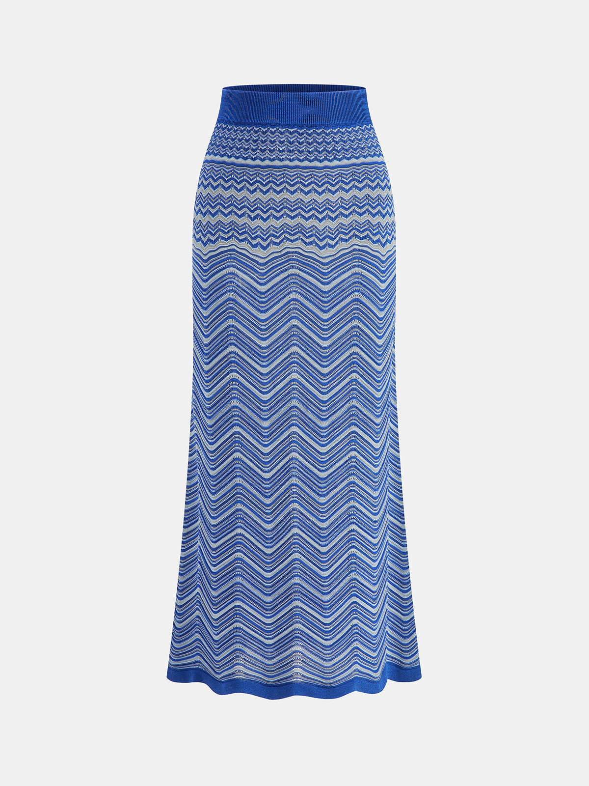 Chevron Knit Sleeveless Top & Maxi Skirt Set for Women Summer Fashion