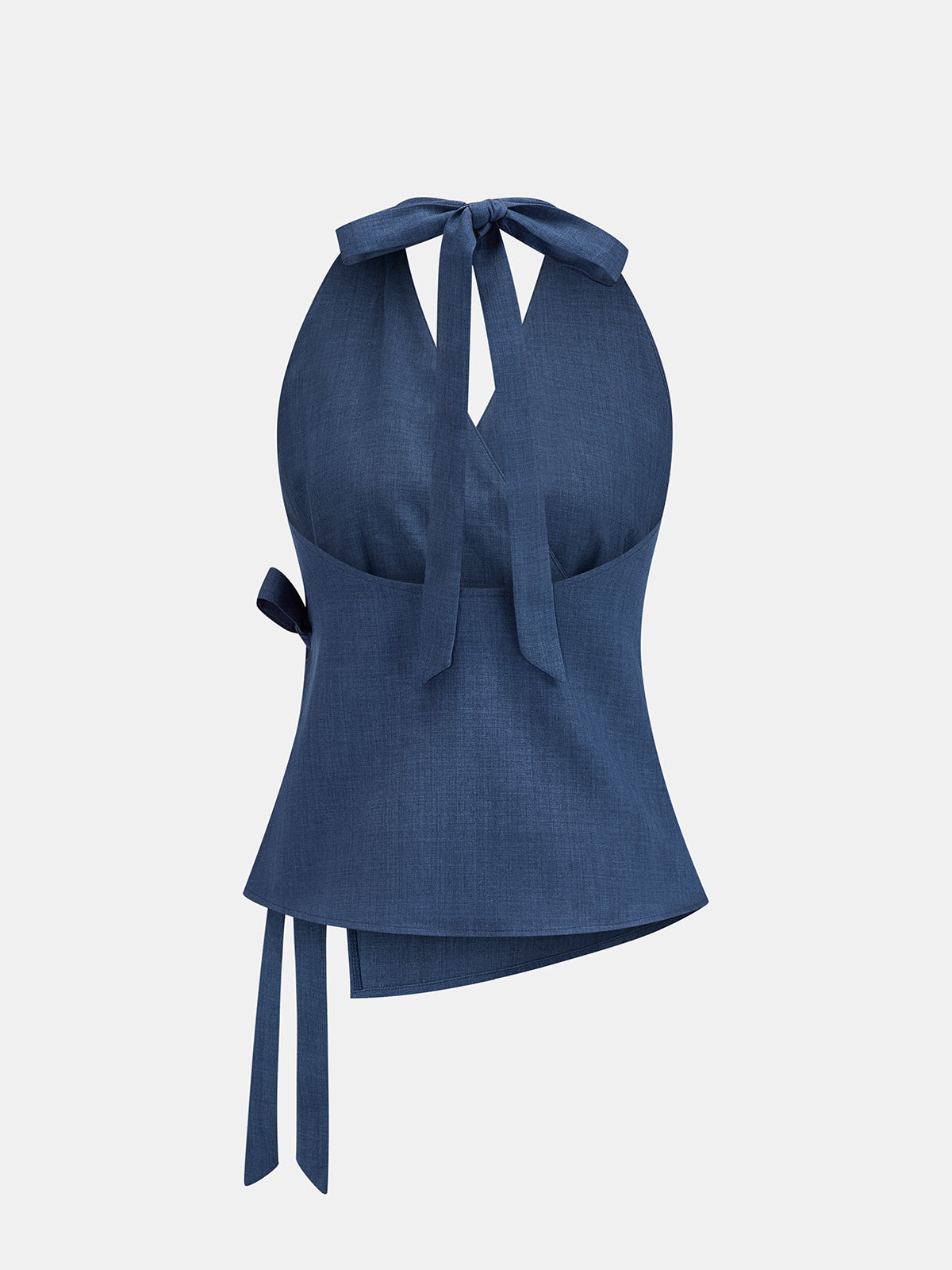 Wrap Tie Halter Top & Drawstring Pants Set Women's Comfort Lounge Wear