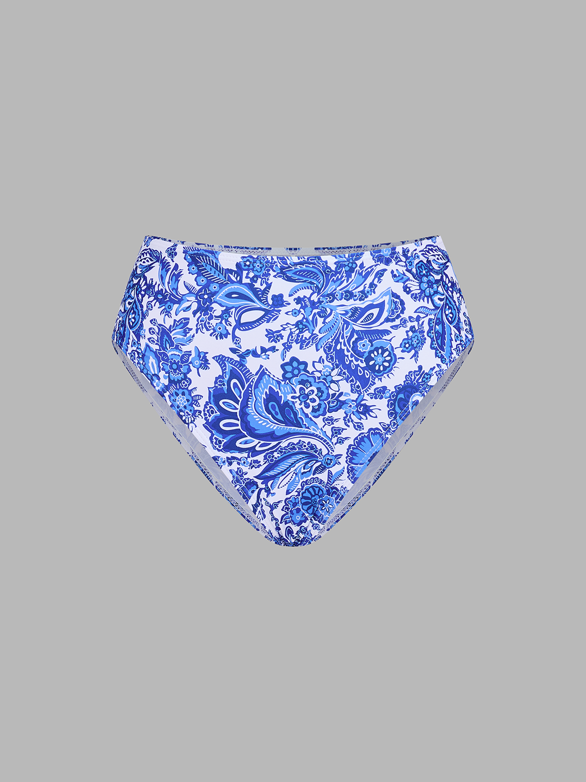 Paisley Halter High Waist Bikini Set, Women's Swimwear Beach Essentials