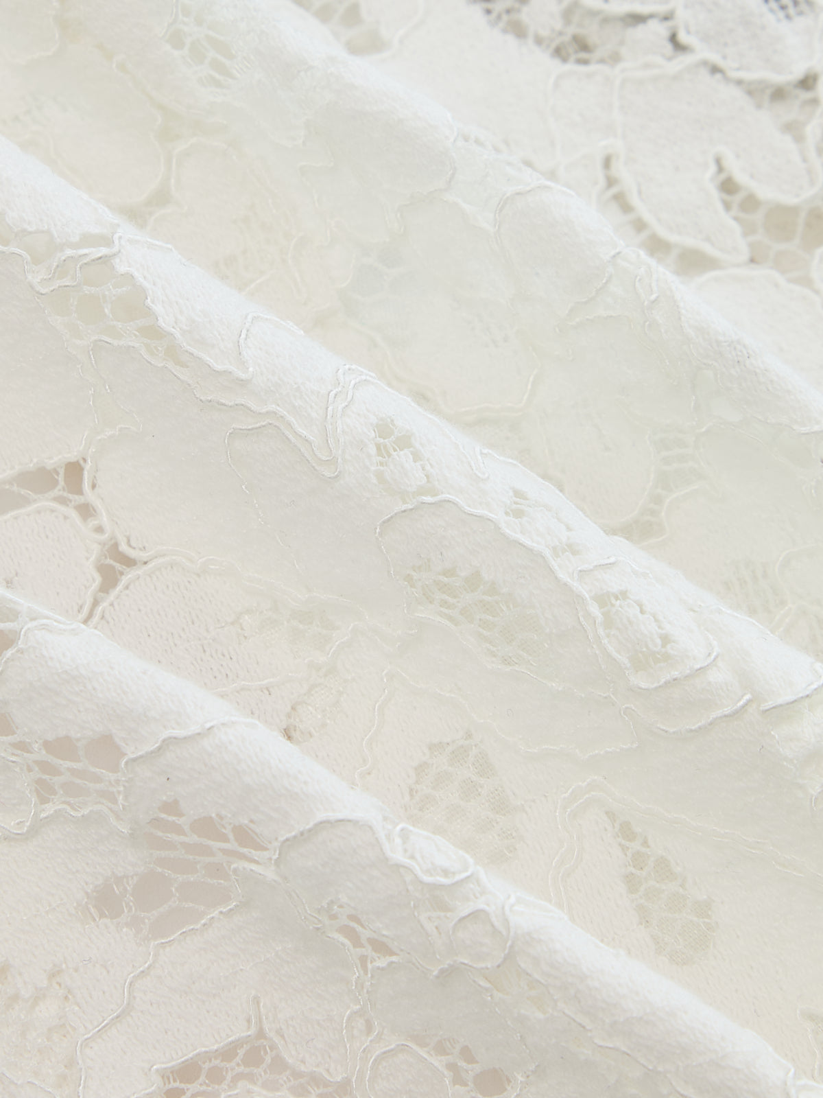 Embroidered Birdsong Lace Top Elegant Floral Design Detail