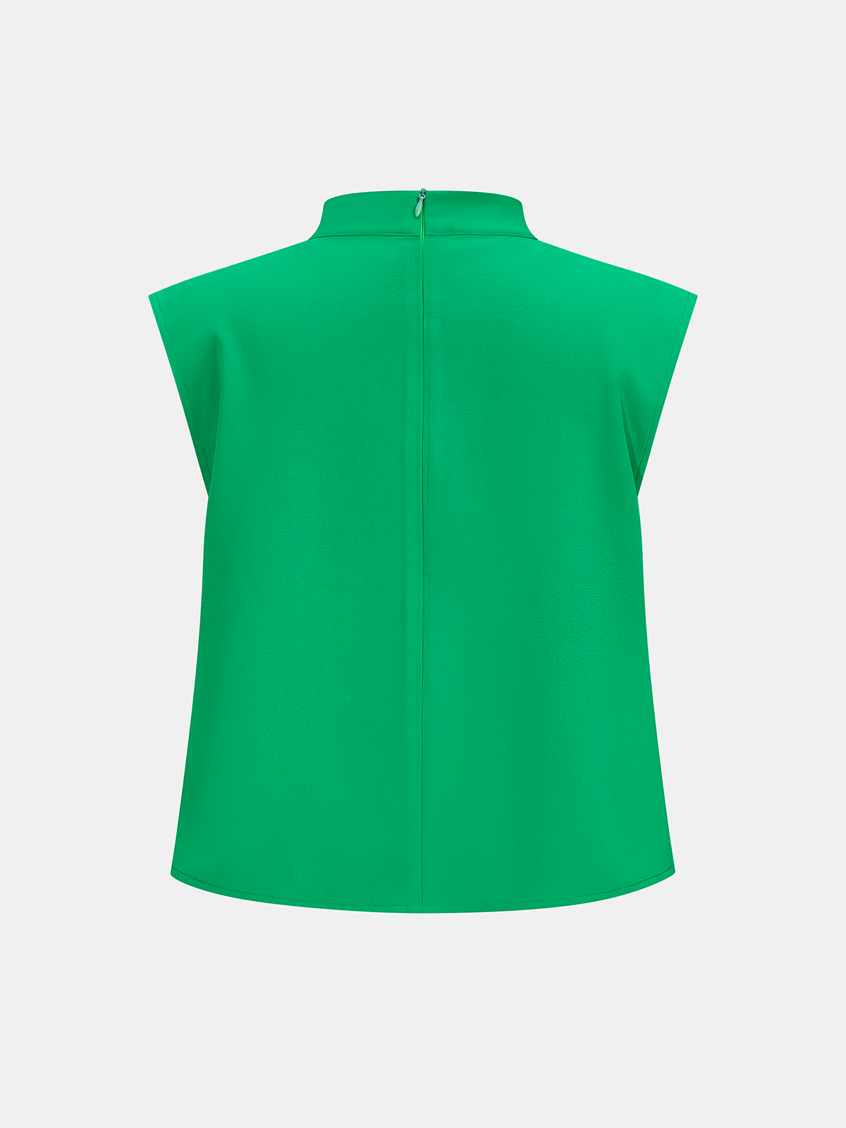 Draped Mock Neck Blouse & Tie-Waist Mini Skirt Set for Elegant Evening Wear
