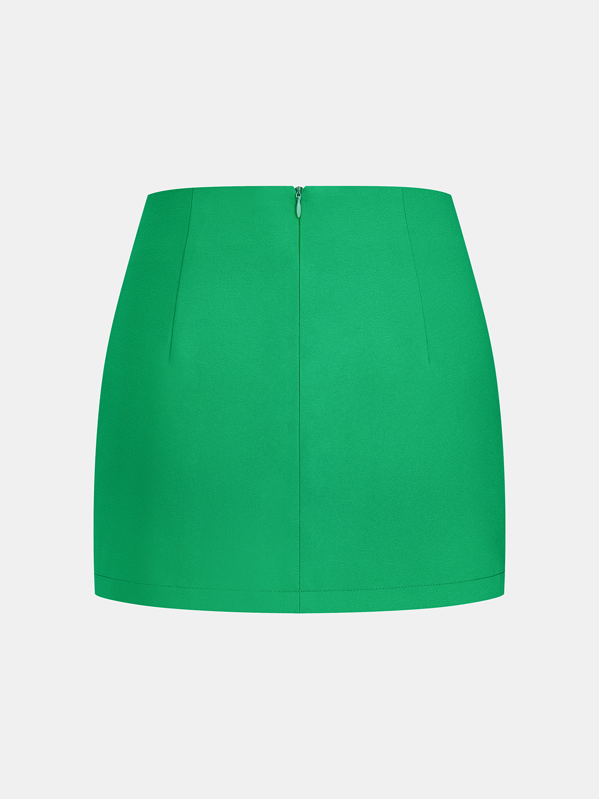 Draped Mock Neck Blouse & Tie-Waist Mini Skirt Set for Elegant Evening Wear