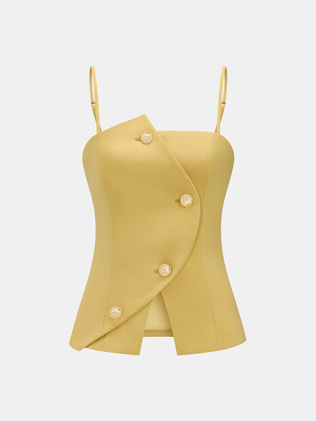 Asymmetric Metal Button Cami Top & Pant Set Women’s Trendy Outfit