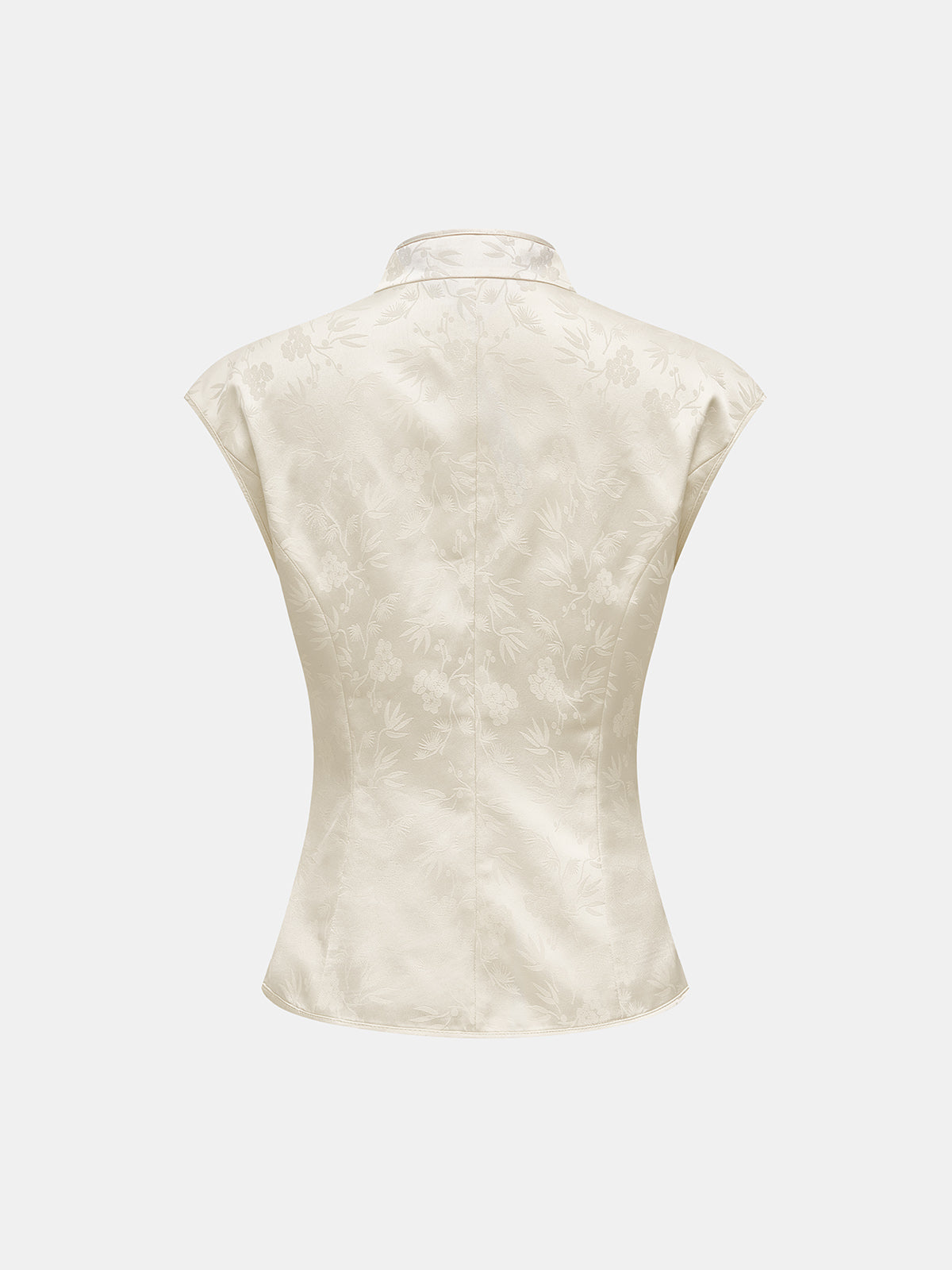 Metal Frog Button Jacquard Sleeveless Vest for Men Classic Tailored Fit