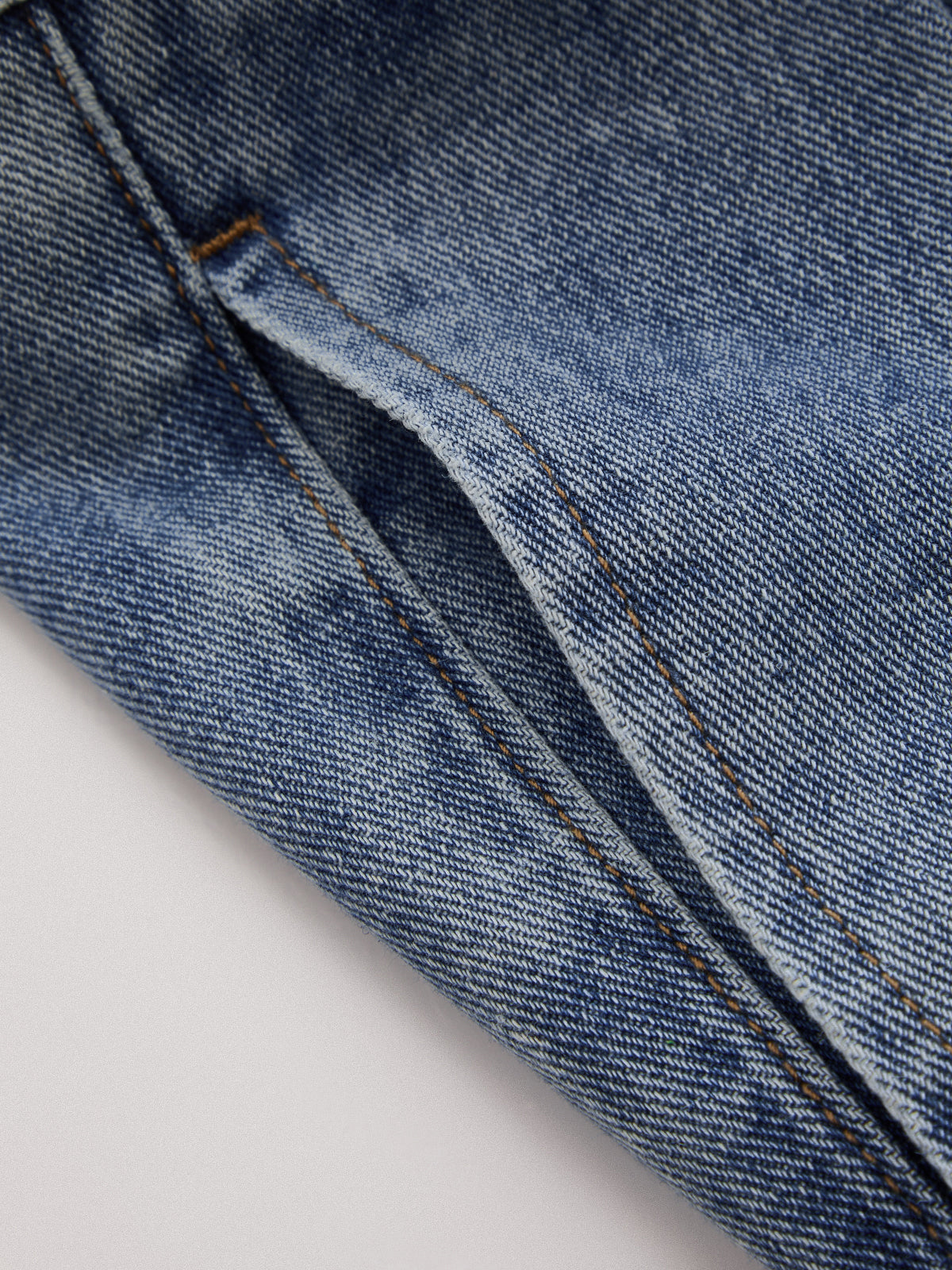 Structured Pleated Wide-Leg Jeans High Waist Fashion Denim