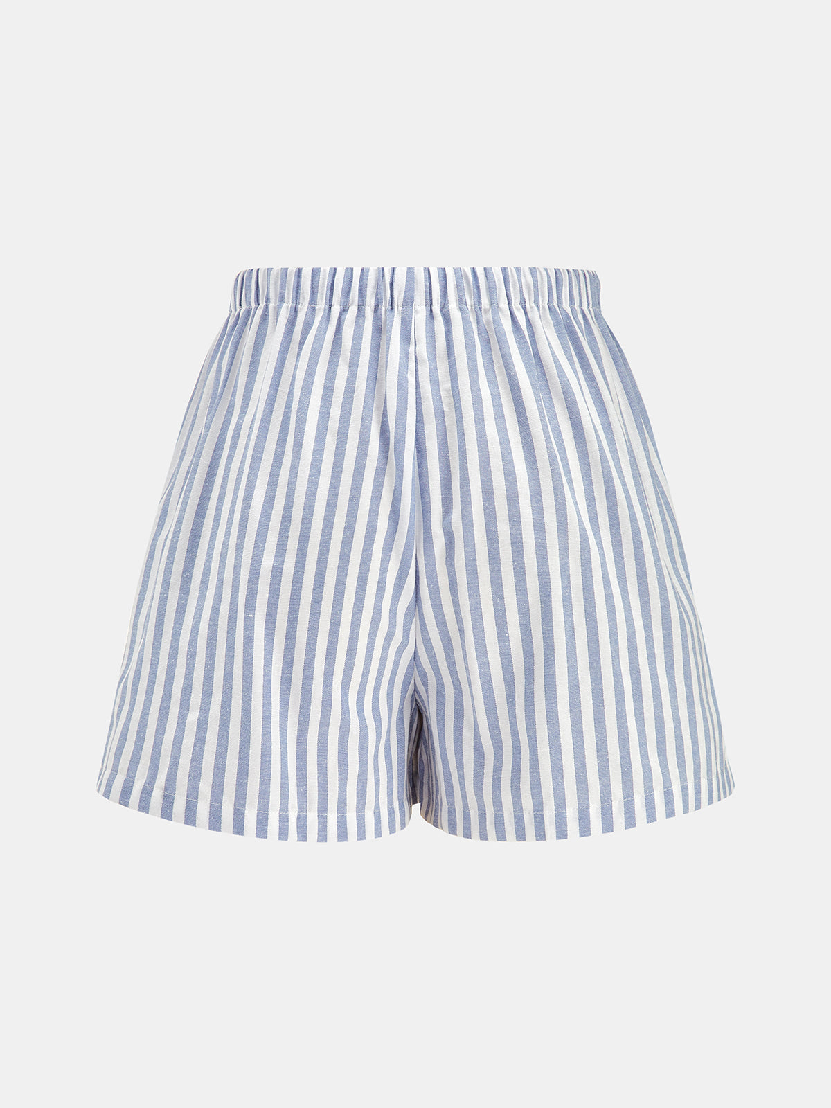 Striped Halter Top & Drawstring Shorts Set for Summer Outfits