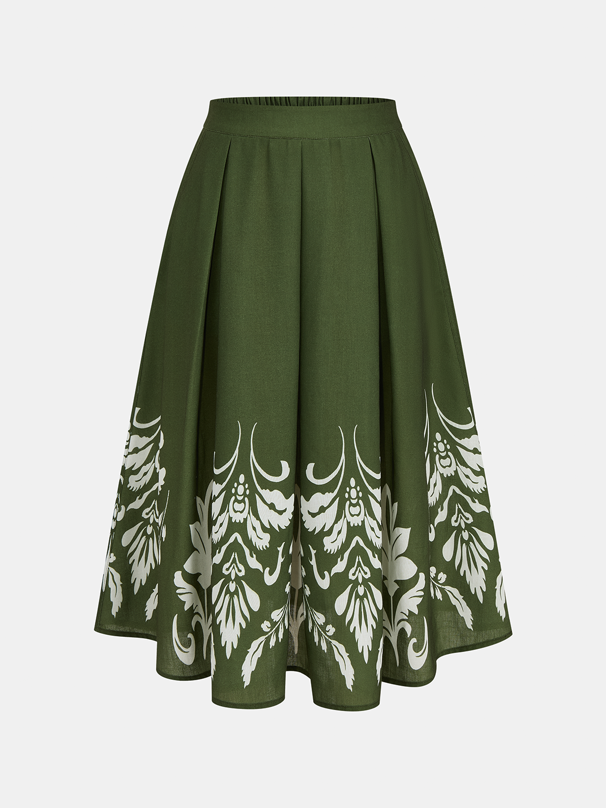 Printed Sleeveless Top & Midi Skirt Set for Women's Casual Wear