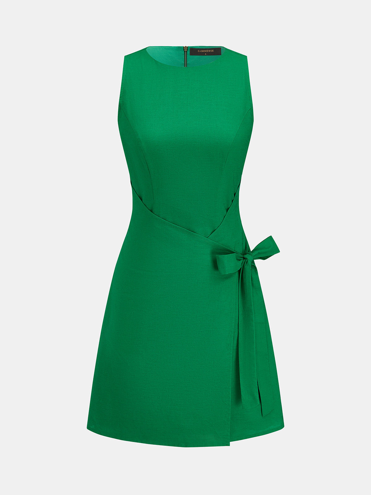 Cotton Linen Wrap Tie Sleeveless Mini Dress Summer Casual Beachwear