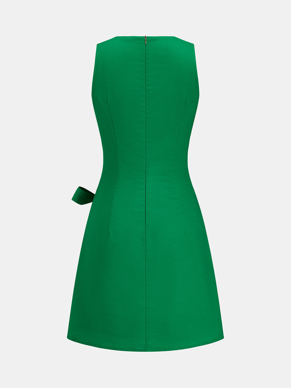Cotton Linen Wrap Tie Sleeveless Mini Dress Summer Casual Beachwear