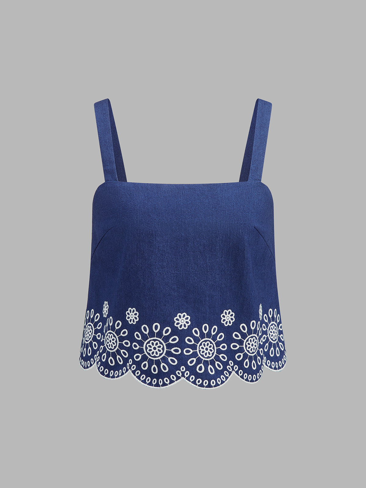Embroidered Scalloped Two Piece Skirt Set for Women, Elegant Evening Wear