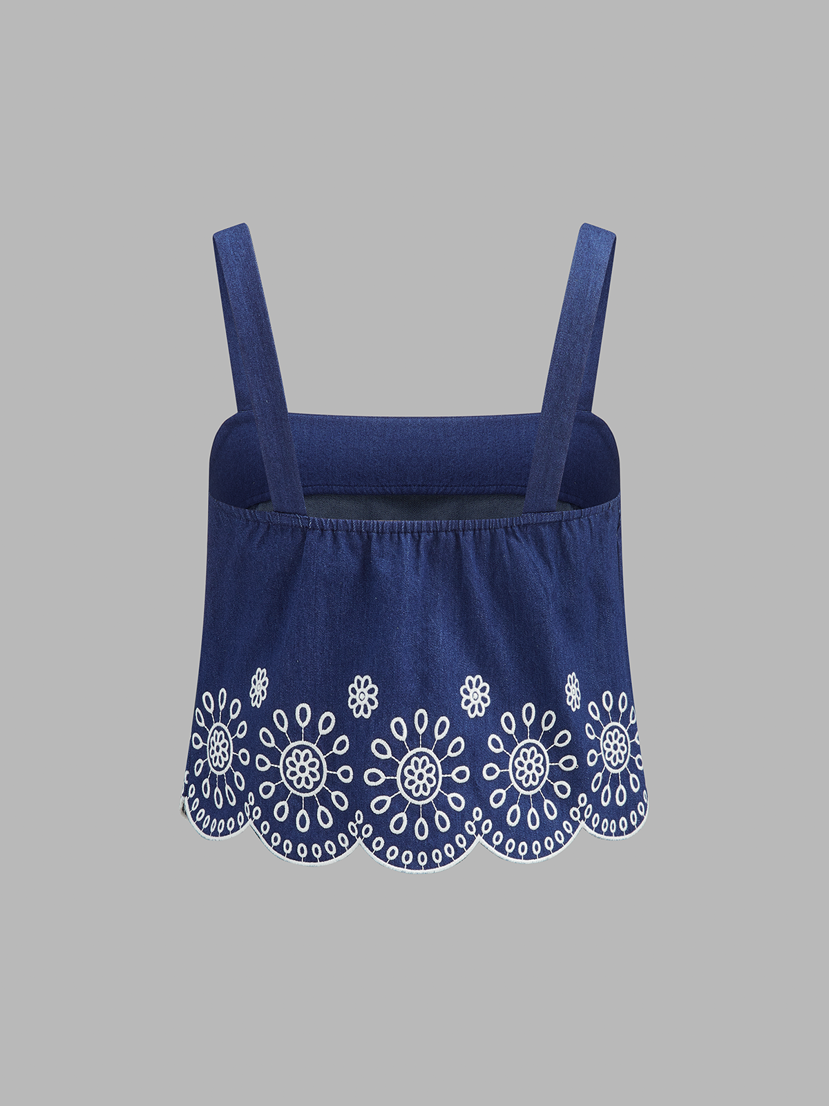 Embroidered Scalloped Two Piece Skirt Set for Women, Elegant Evening Wear