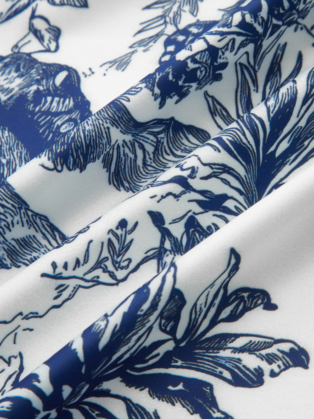 Porcelain Print Scarf Style Halter Blouse Fashionable Women's Summer Top