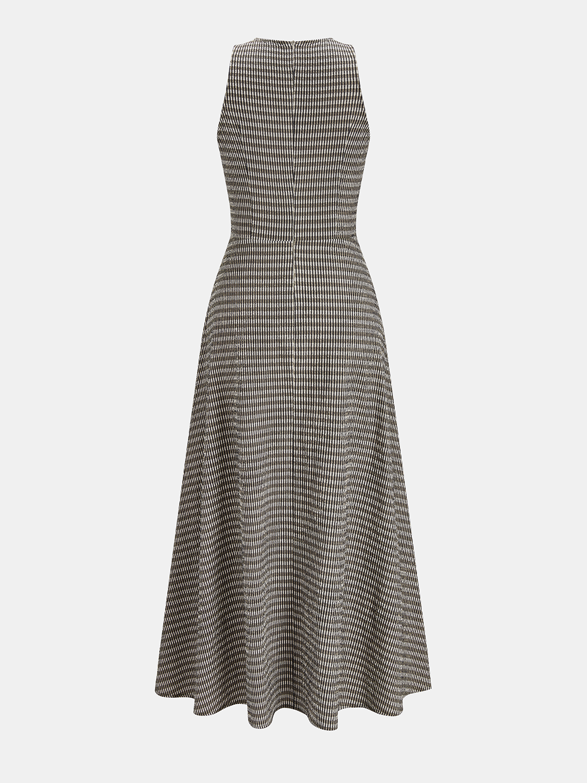 Textured Striped Sleeveless Asymmetrical Dress Women's Chic Summer Outfit