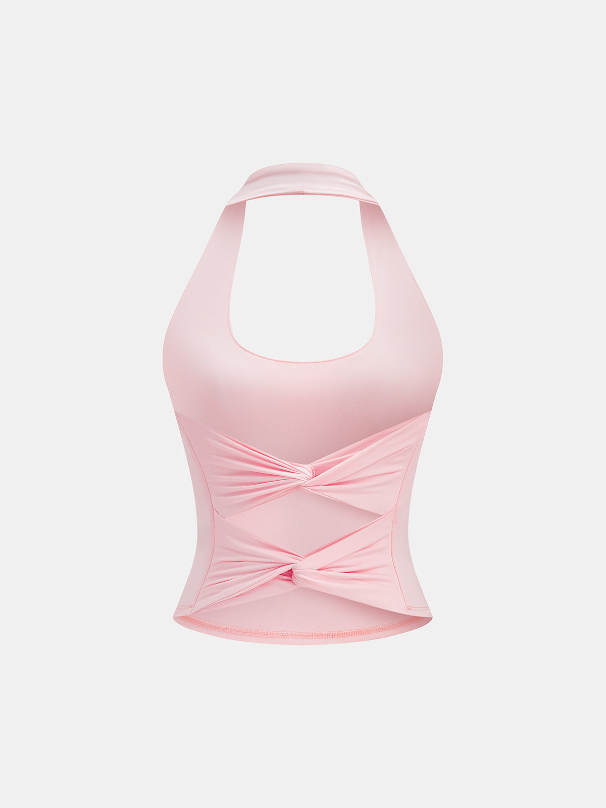 Back Twist Cutout Halter Tank Top Women's Stylish Summer Wear