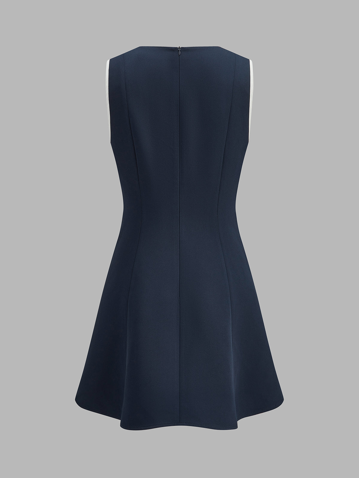 Contrast Piping Sleeveless Mini Dress for Women Casual Summer Wear