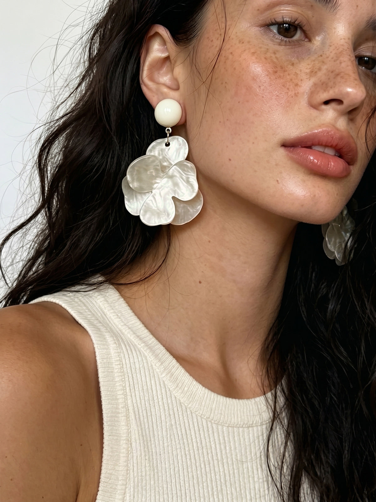 Large Floral Statement Earrings for Weddings and Events