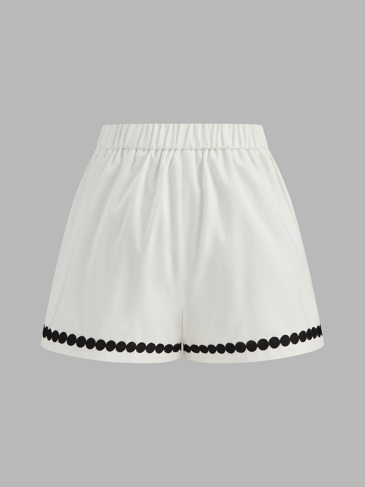Contrast Trim Corset Shorts Set for Women Casual Summer Wear