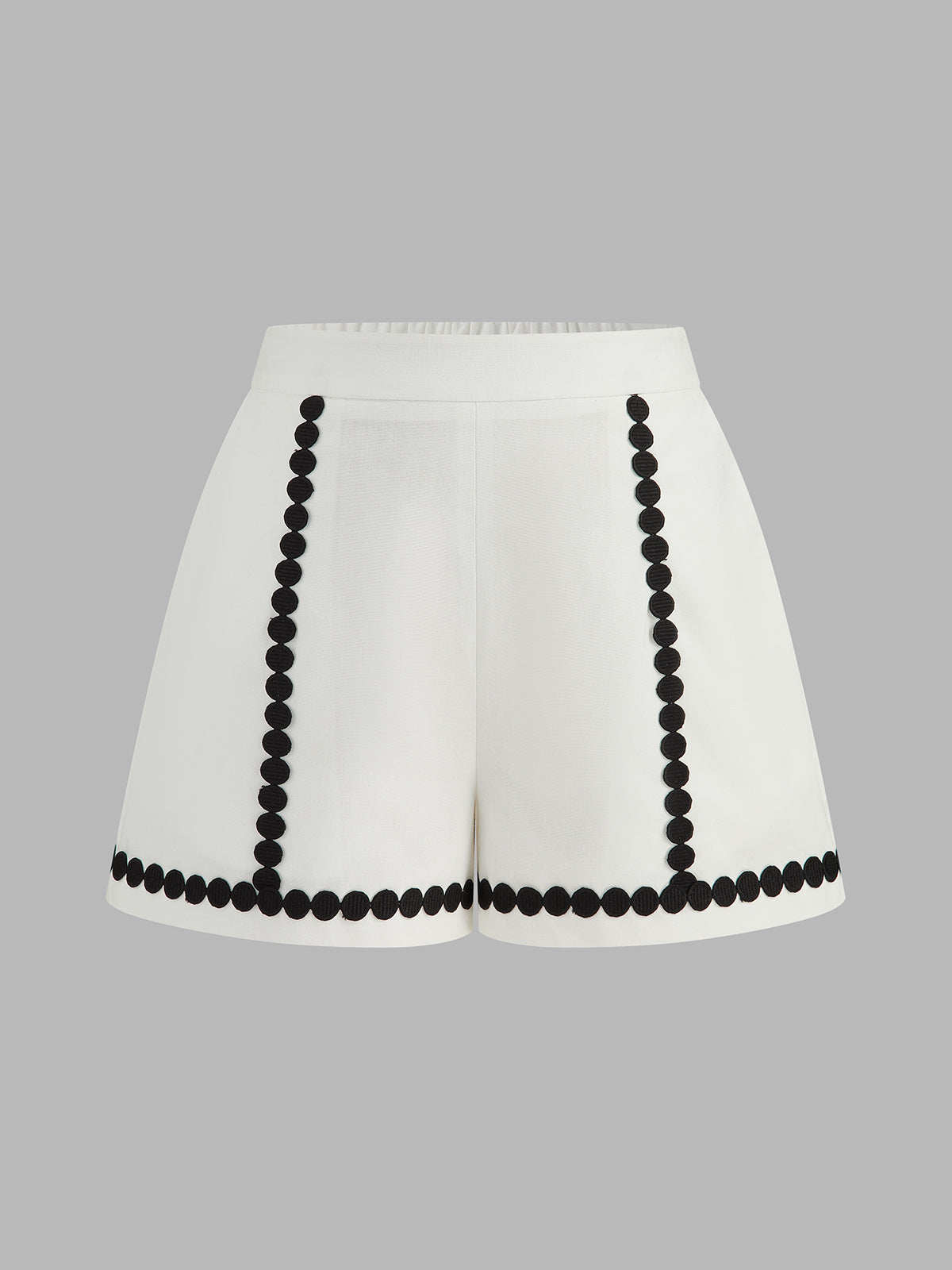 Contrast Trim Corset Shorts Set for Women Casual Summer Wear