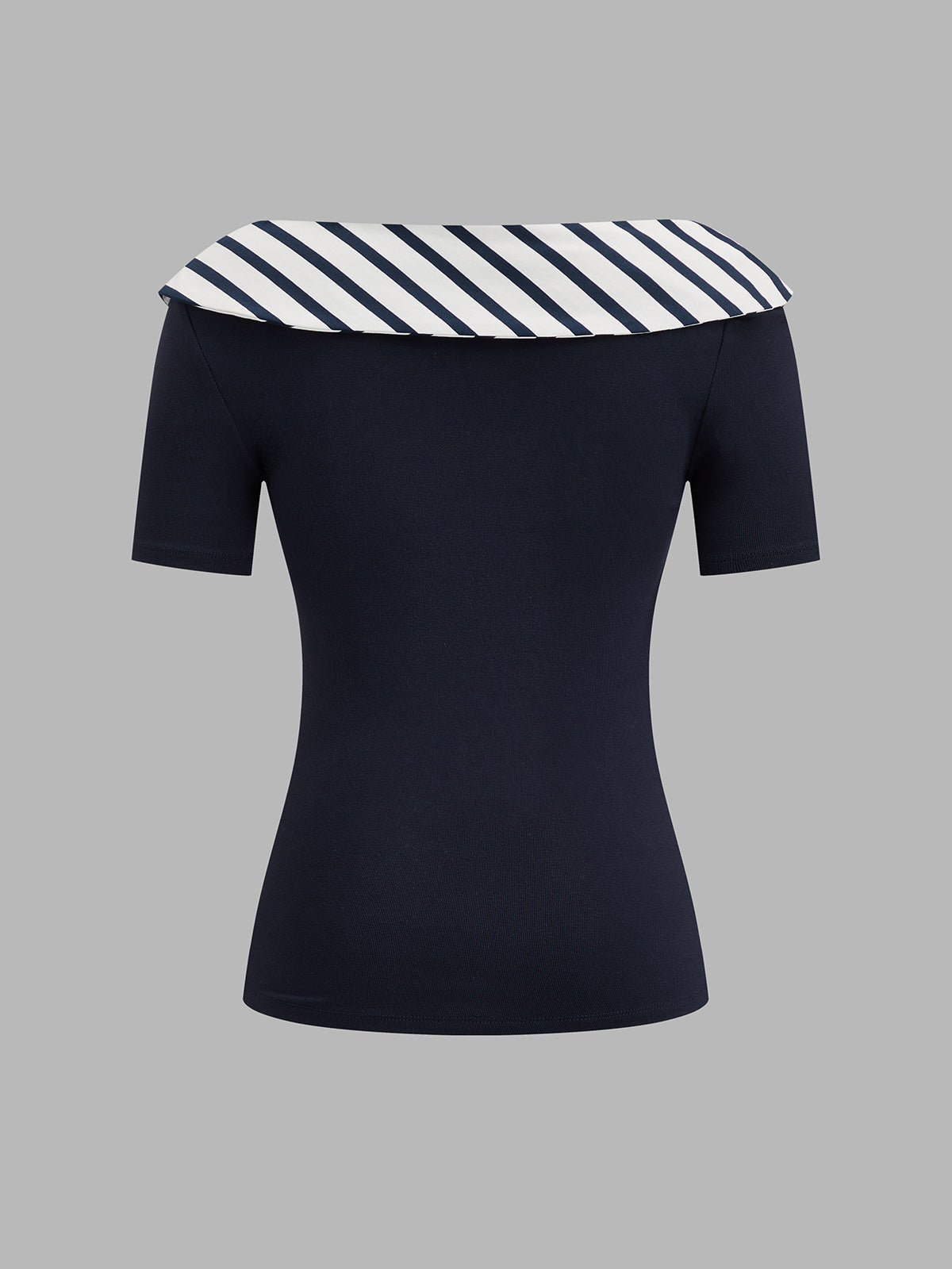 Nautical Tie Detail Short Sleeve Top Women's Summer Fashion