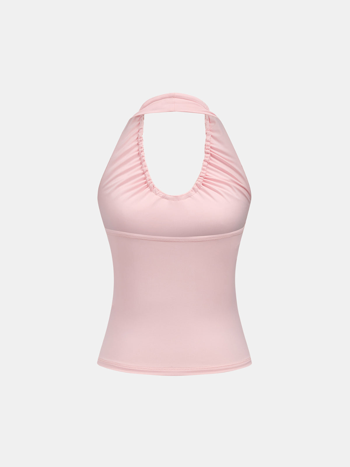 Drawstring Ruched Halter Tank Top for Women Casual Summer Wear