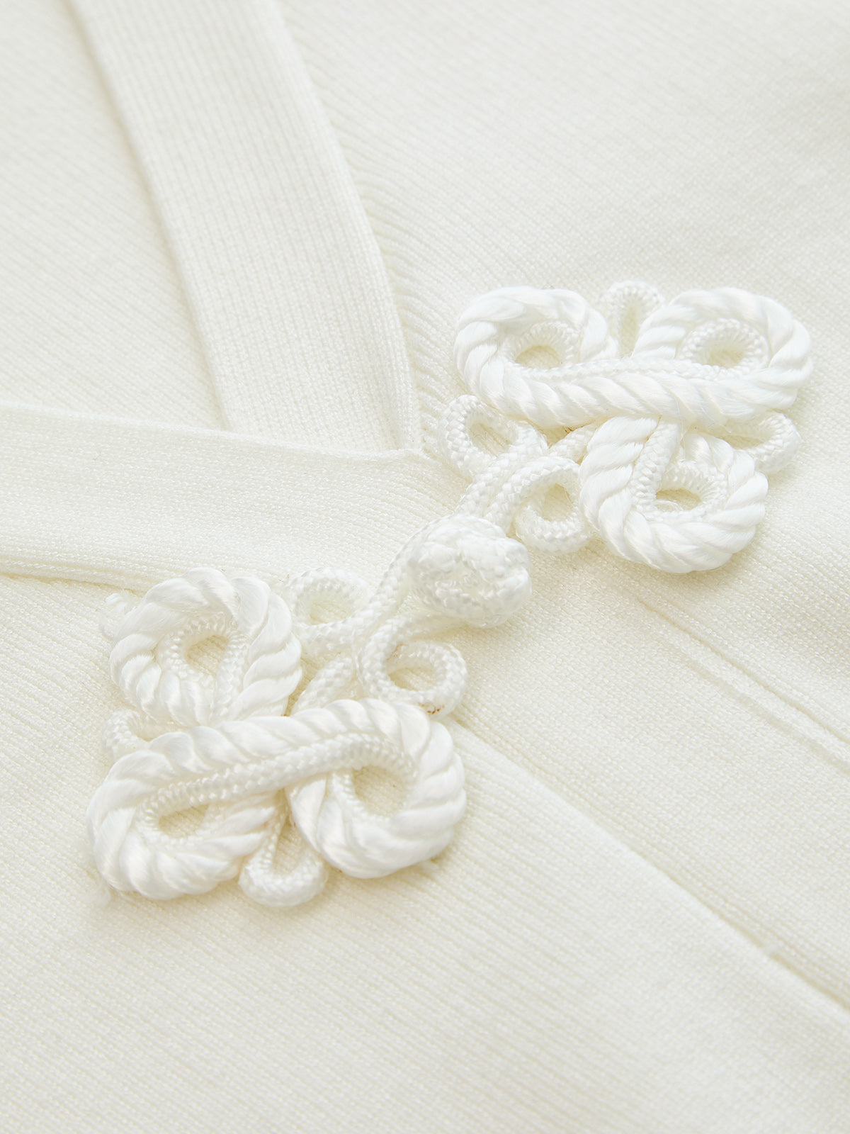 Frog Button V Neck Knit Vest Stylish Casual Layering Piece