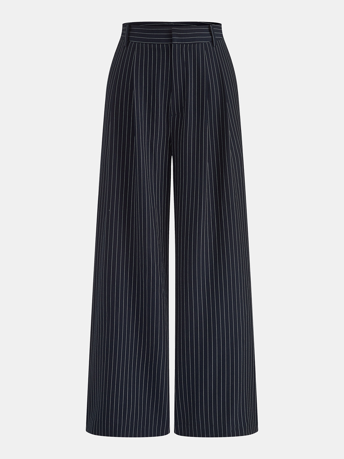Pinstriped Sleeveless Shirt & Pants Set for Casual Wear