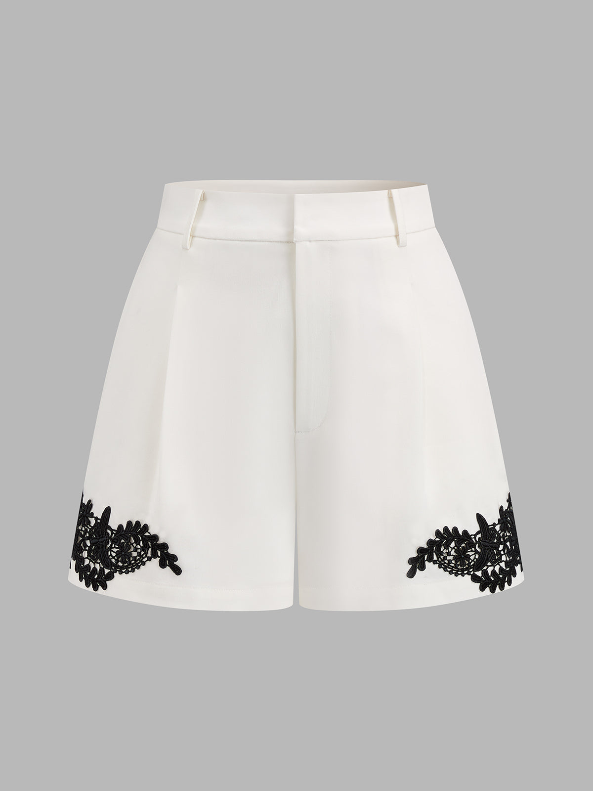 Cross Halter Top & Lace Applique Shorts Set for Summer Casual Wear